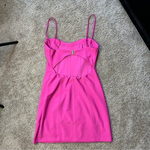 Abercrombie & Fitch Corset Clasp-Back Spaghetti Strap Pink Mini Dress Size Small - Picture 9 of 16